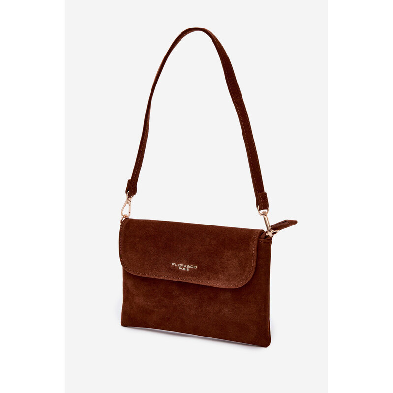 Flora&Co Malá Kabelka Poštká Z Eko Semiše Camel Lucelle