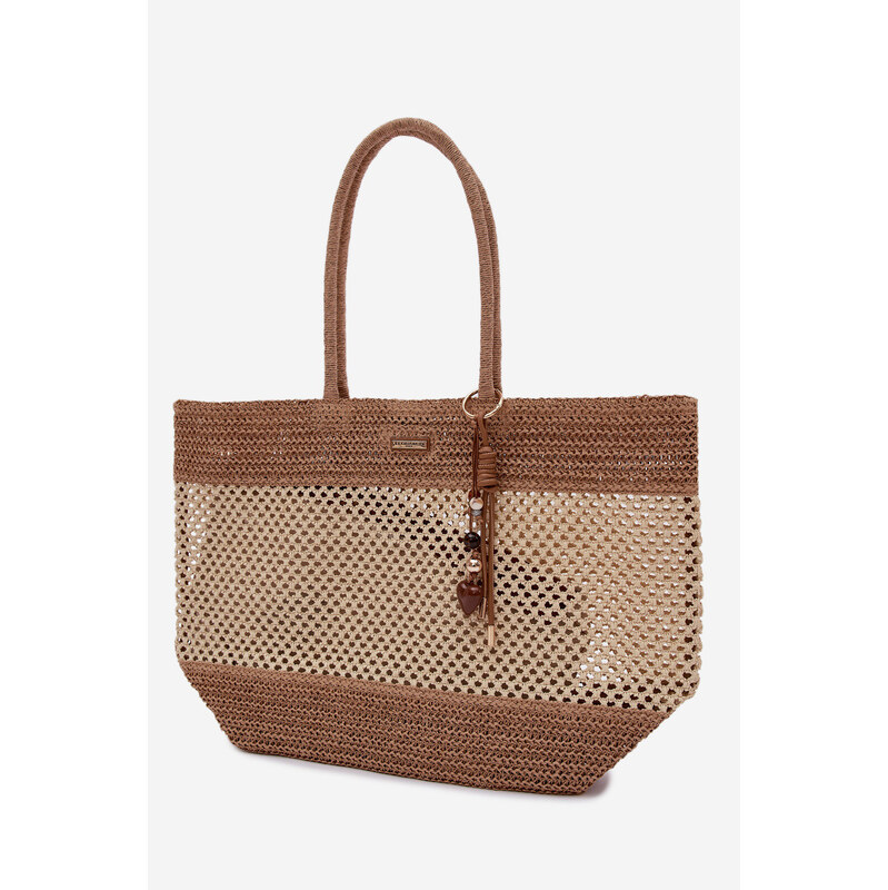 Flora&Co Velká Béžová Nákupní Taška z Pleteniny Lucette
