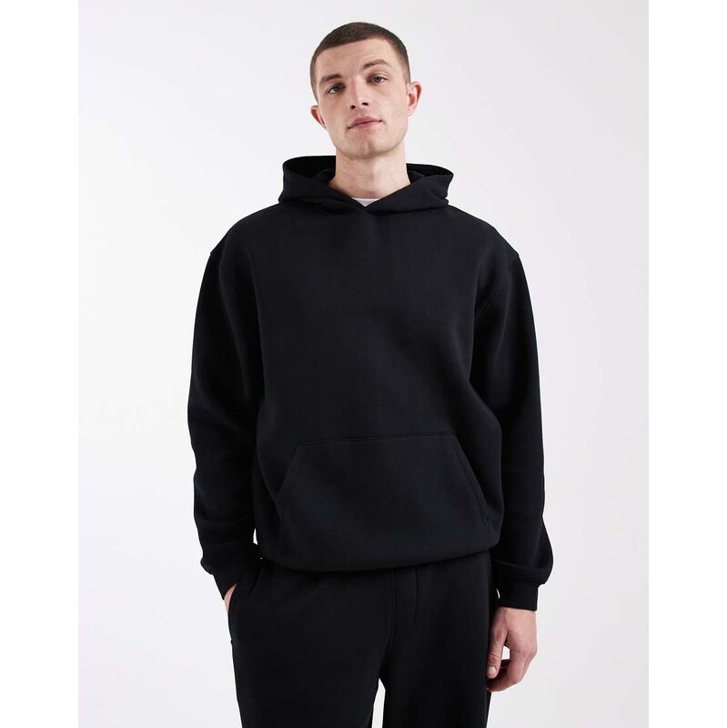 ASOS DESIGN essentials relaxed hoodie in black