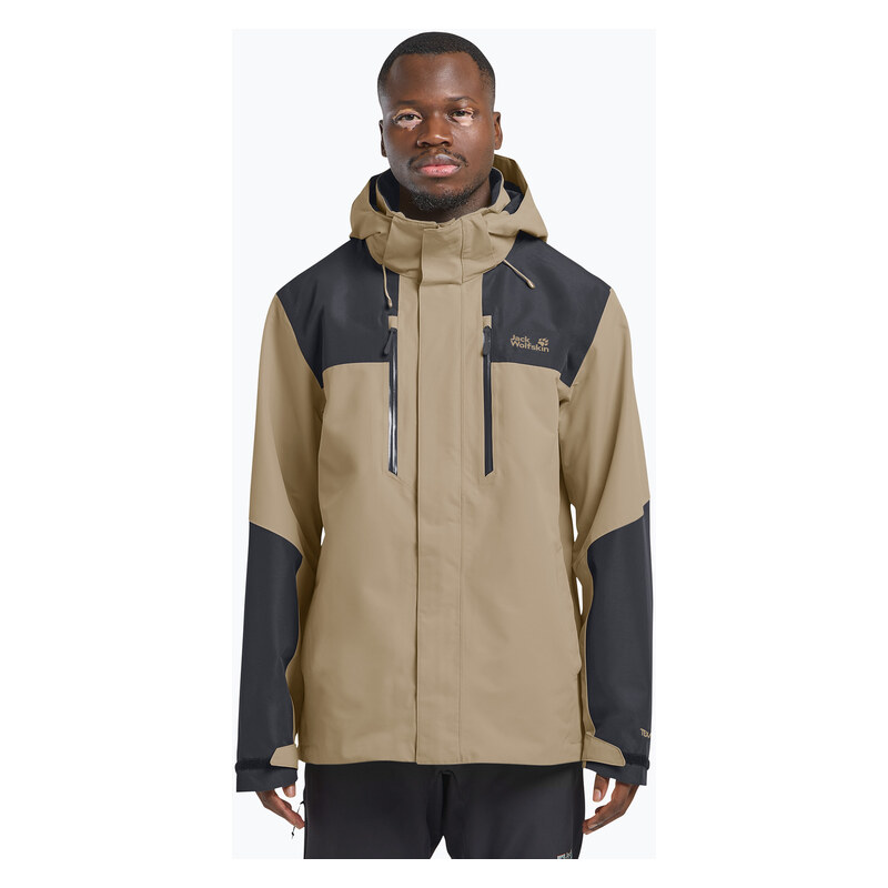 Pánská nepromokavá bunda Jack Wolfskin Jasper 2L hazel wood