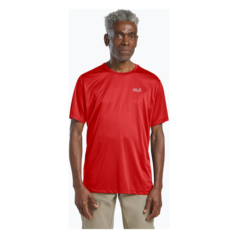 Pánské trekové tričko Jack Wolfskin Tech T siren red