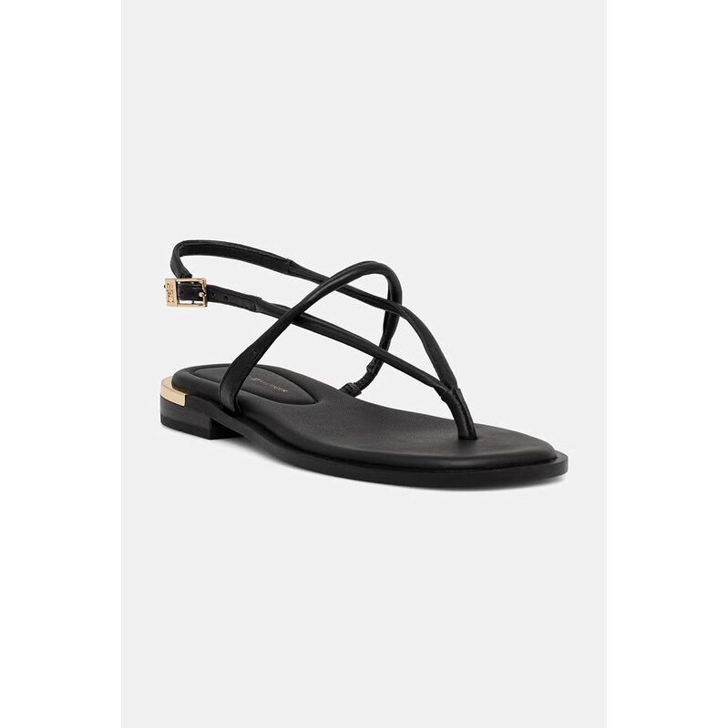 Tommy Hilfiger sandály dámské kožené GOLD HEEL DRESSY SANDAL