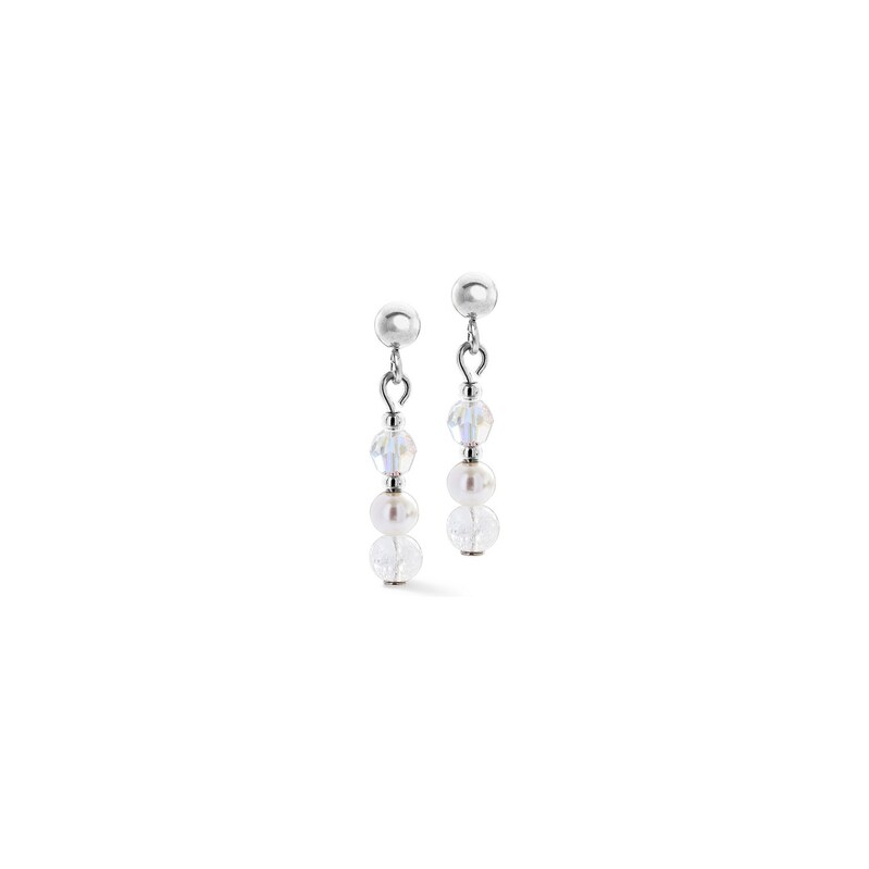 Coeur de Lion dámské náušnice Princess Rhythm silver-white 4245/21 115075941
