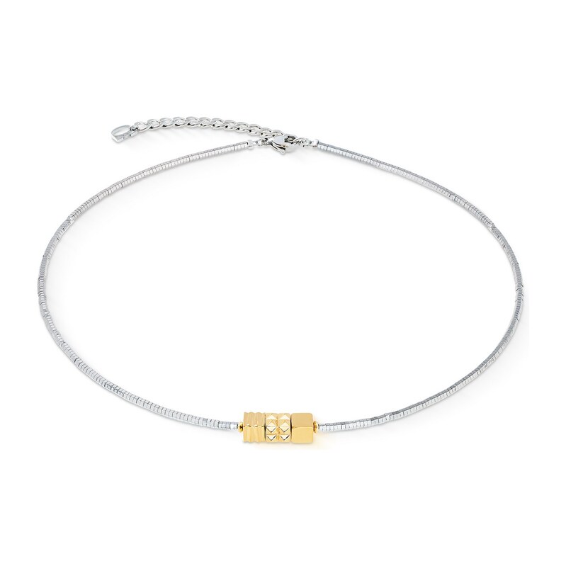 Coeur de Lion dámský náhrdelník Cube Trio Facets gold-silver 2040/10 115075958