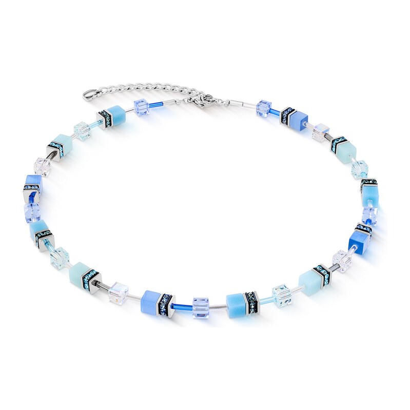 Coeur de Lion dámský náhrdelník GeoCUBE Iconic aqua-blue 2838/10-2007 115075973