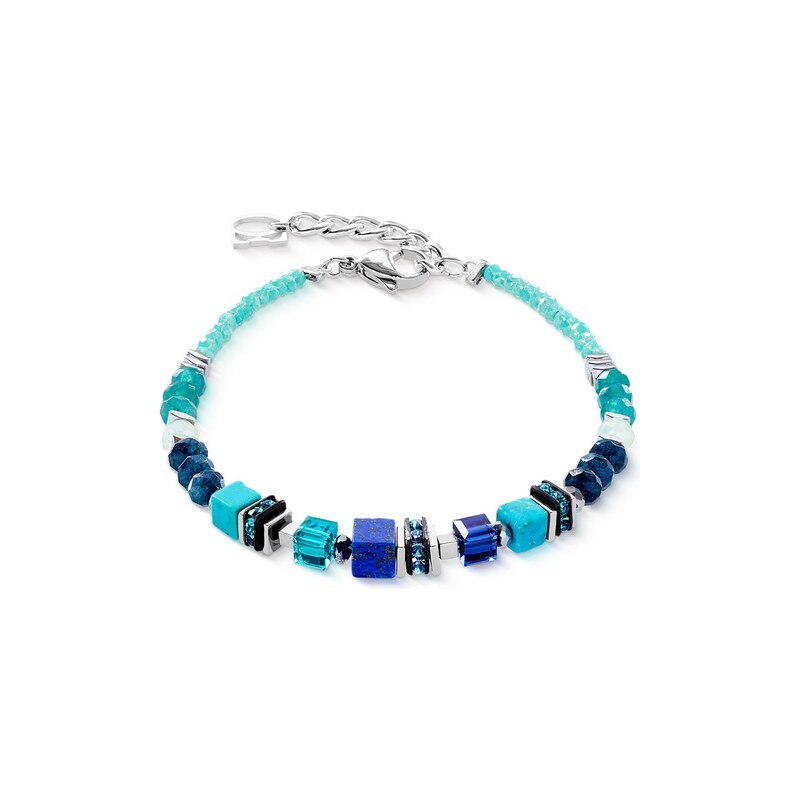 Coeur de Lion dámský náramek Wave Precious Flow silver-teal 3046/30 115076006