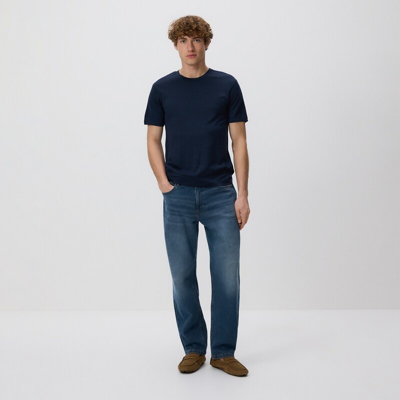 Reserved - Džíny straight fit - indigo jeans