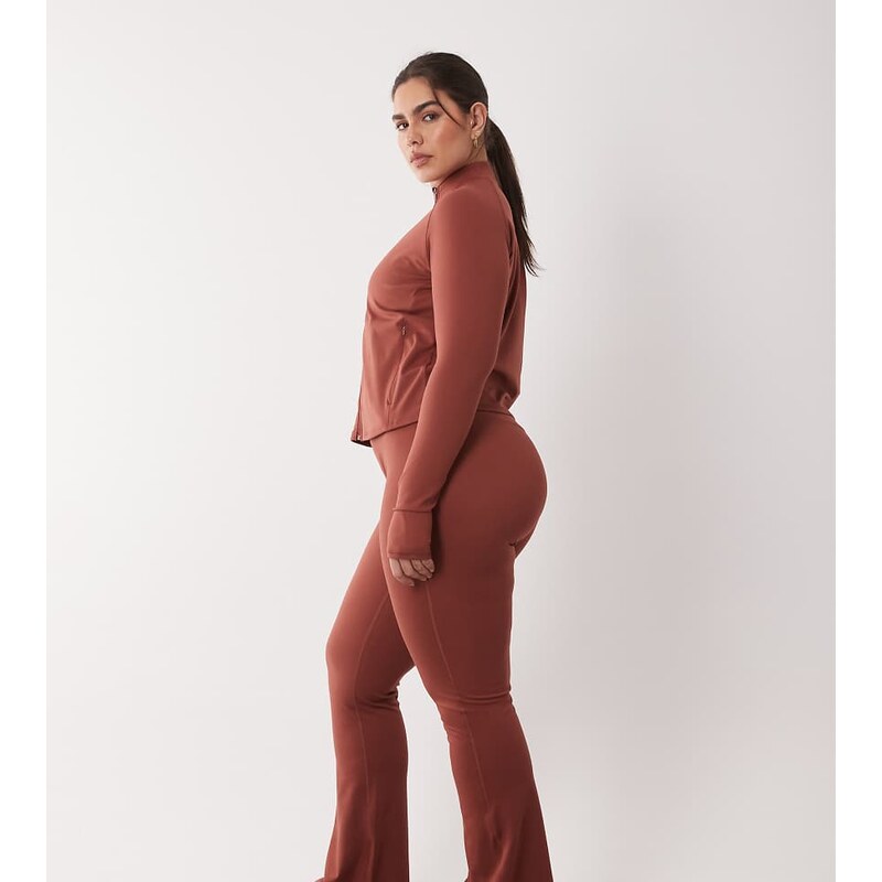4505 Curve Icon soft touch high waist slim kick yoga legging in amber 115518948