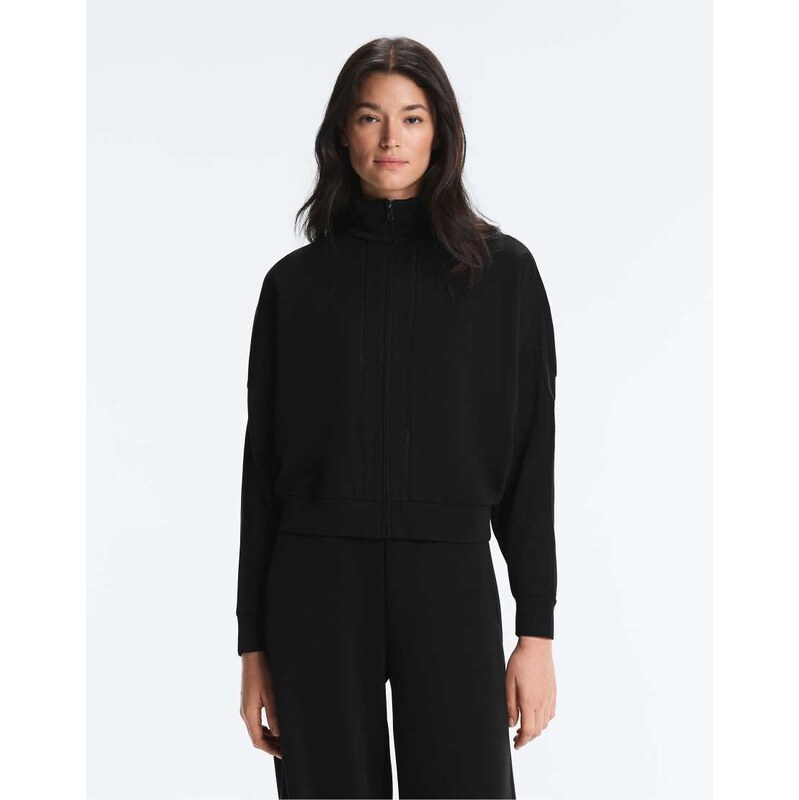 OYSHO Embroidered soft-touch modal jacket in black 115079786