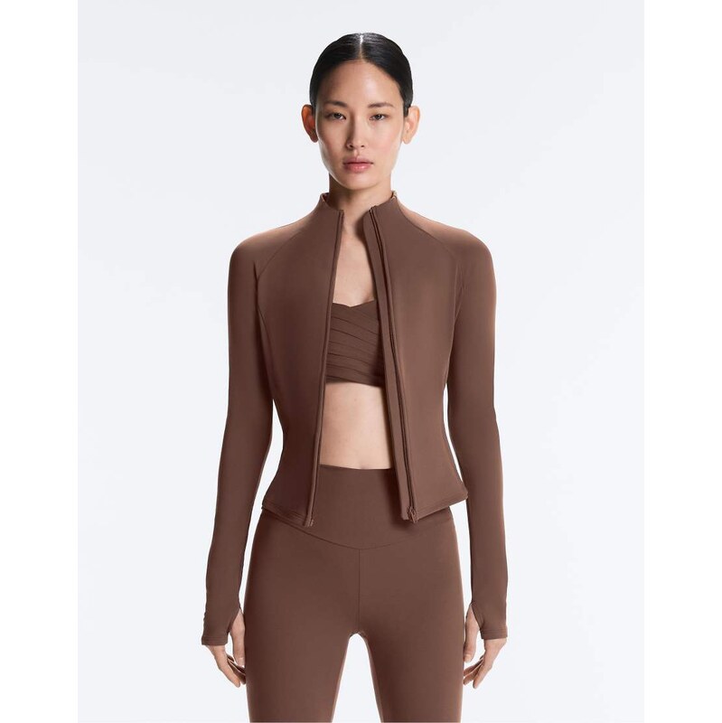OYSHO Light warm jacket in brown