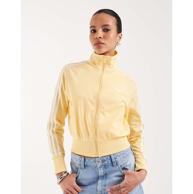 adidas Originals Firebird classic track top in yellow and white 115530161