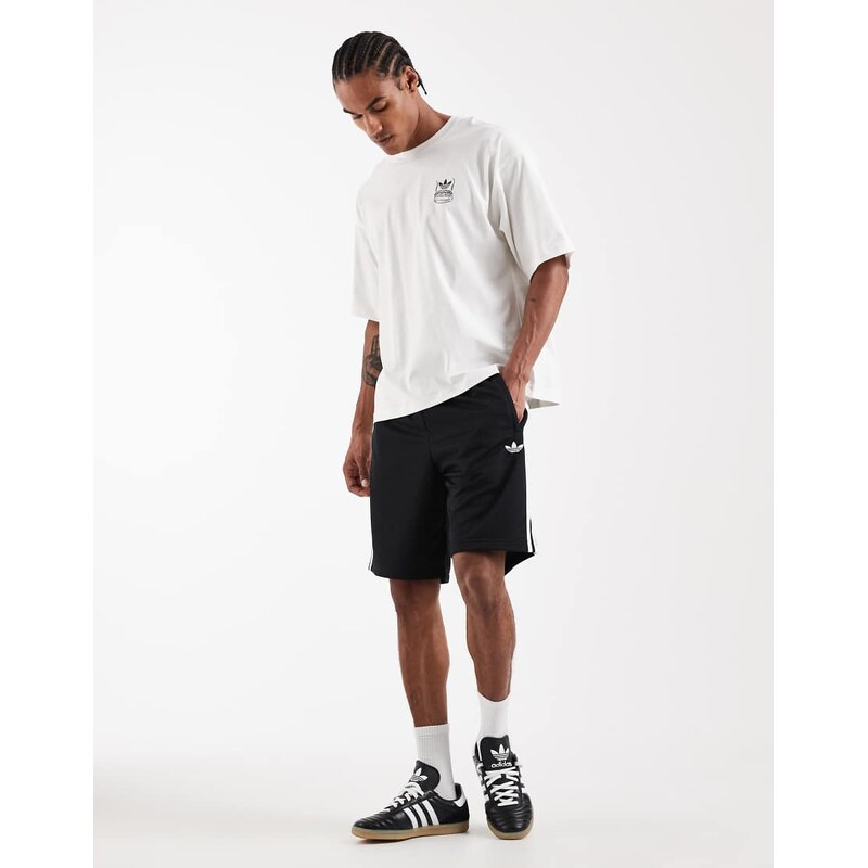 adidas Originals three stripe shorts in black