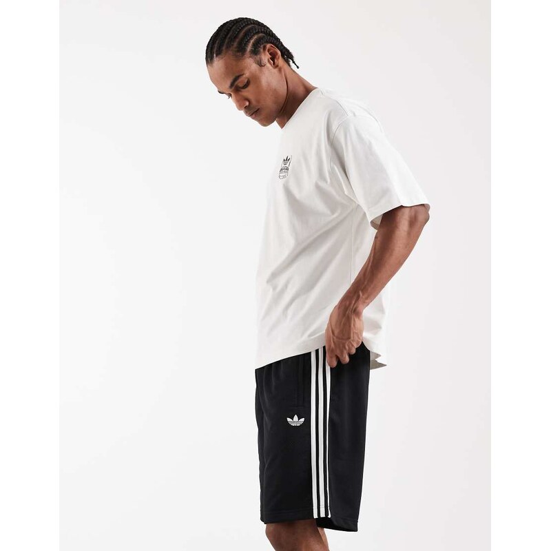 adidas Originals three stripe shorts in black