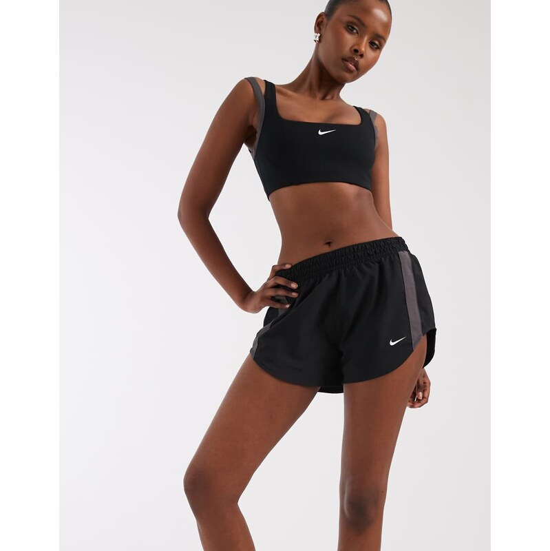 Nike Training One Dri-FIT woven shorts in black and grey