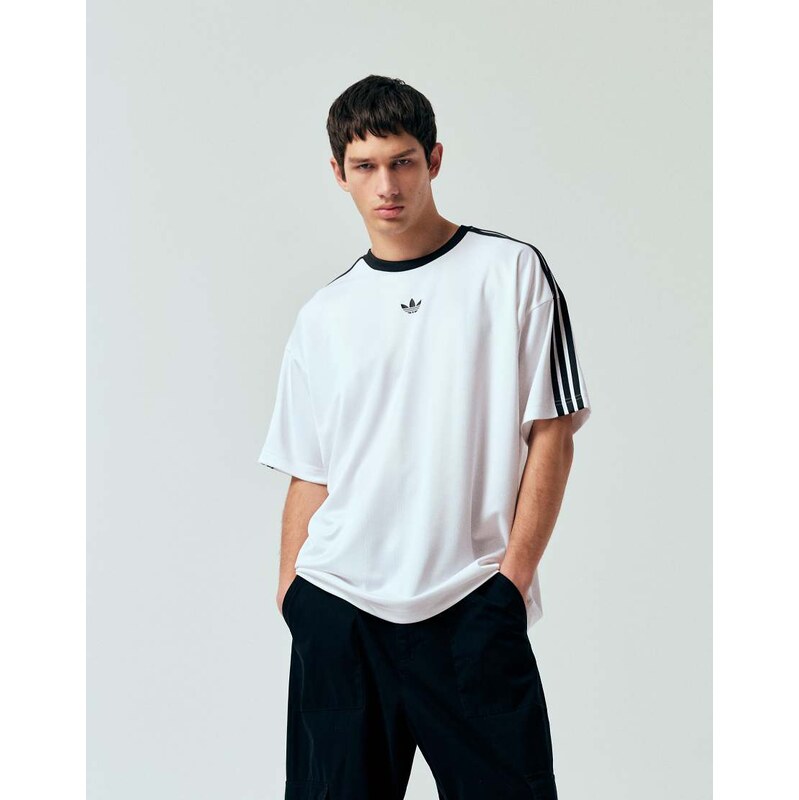 adidas Originals Adidas adicolor jacquard jersey in white 115499241