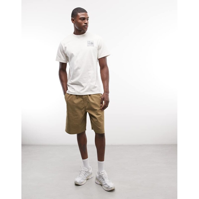The North Face Mountain Escape backprint relaxed t-shirt in off white