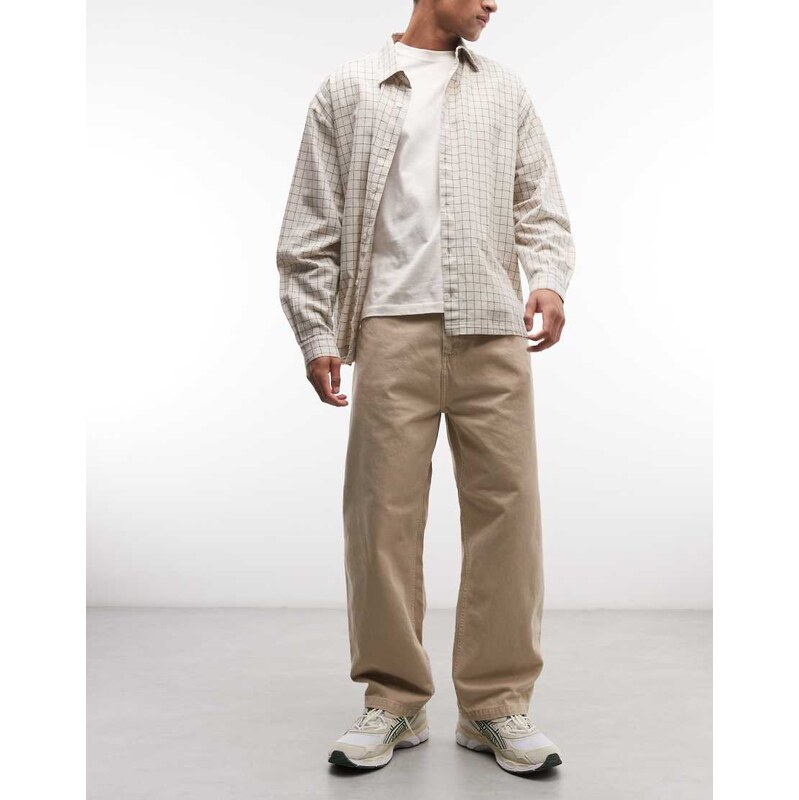 Carhartt WIP brandon loose straight fit jeans in off white