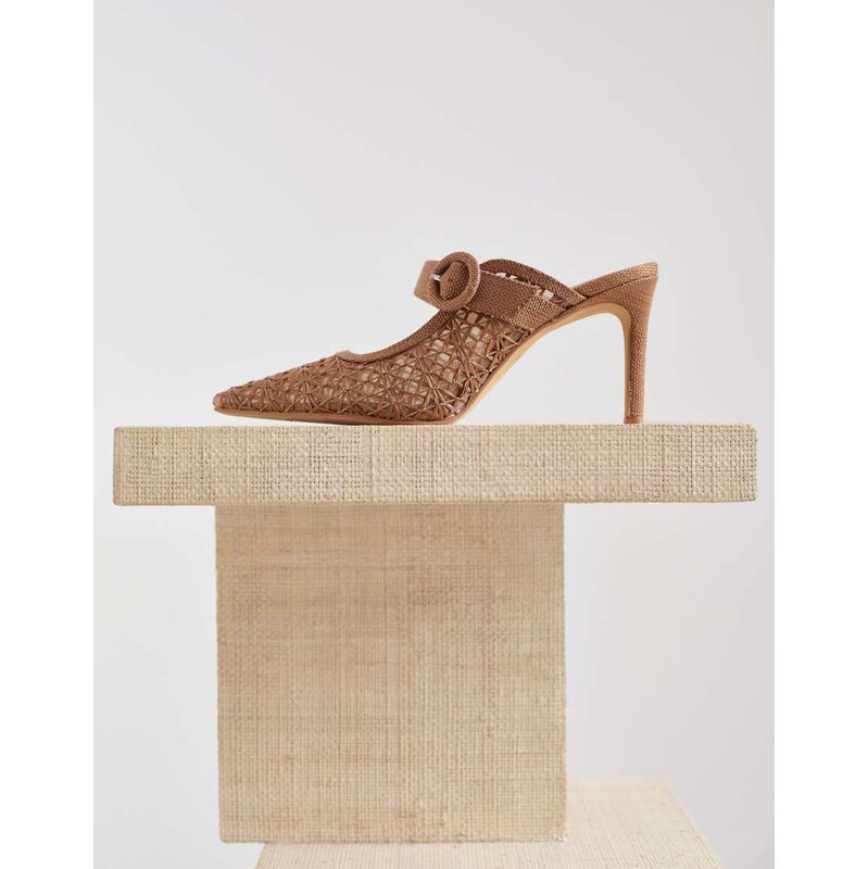 Dolce Vita Keekee macrame pointed heels in tan-Brown 115079162
