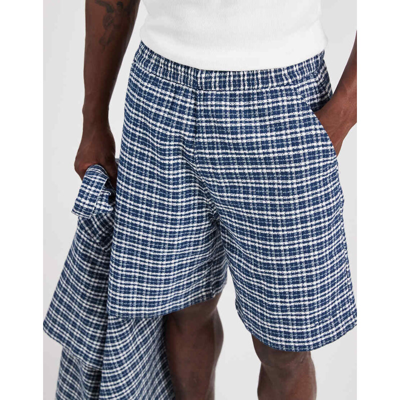 Carhartt WIP kander shorts co-ord in blue check