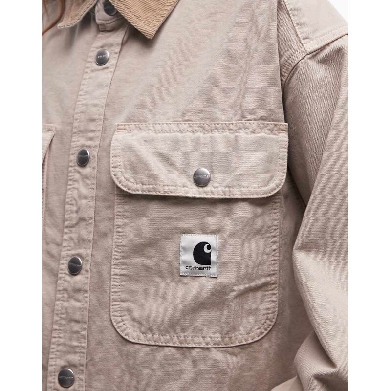Carhartt WIP prescott jacket in oyster grey