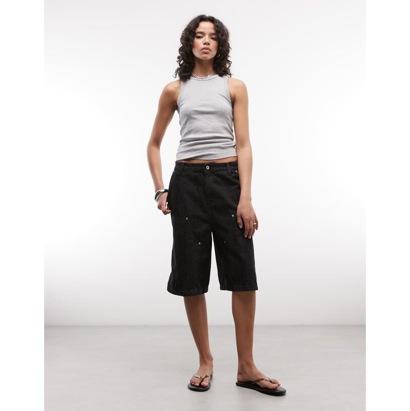 Carhartt WIP Nixon Double Knee relaxed fit shorts in dark snake