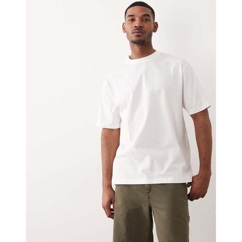 ASOS DESIGN Essentials relaxed t-shirt in cream-White