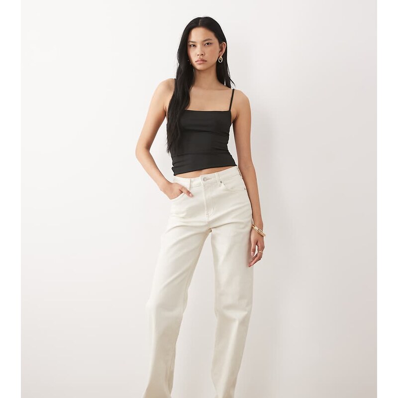 ASOS Tall ASOS DESIGN Tall comfort stretch straight leg jean in white 115521872