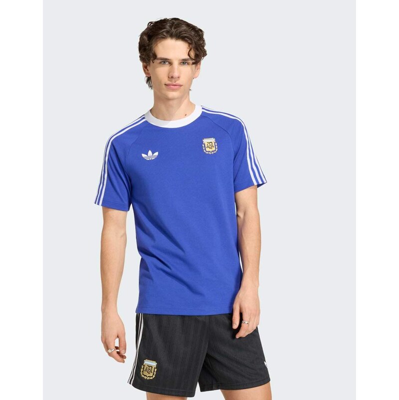 adidas performance Argentina originals t-shirt in lucid blue