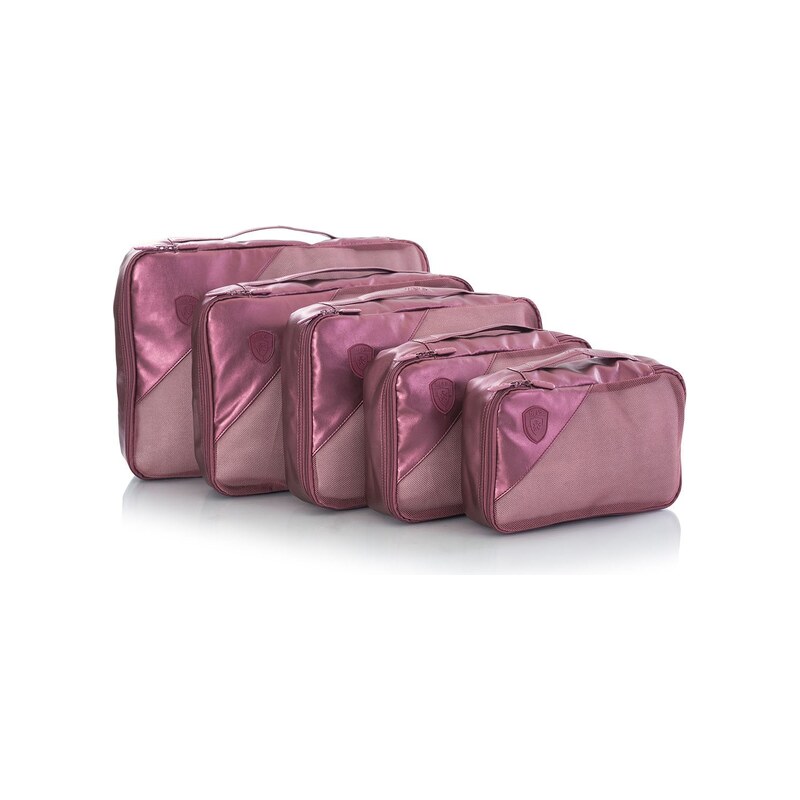 Cestovní organizéry Heys Metallic Packing Cube 5pc Burgundy