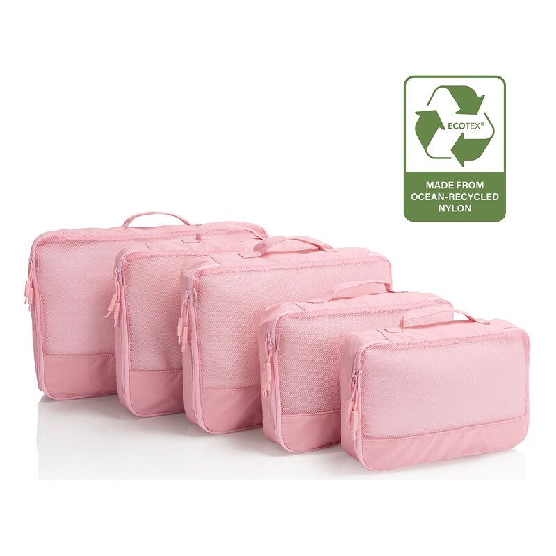 Cestovní organizéry Heys Ecotex Packing Cube 5 Pc Set Pink Sand 114492496