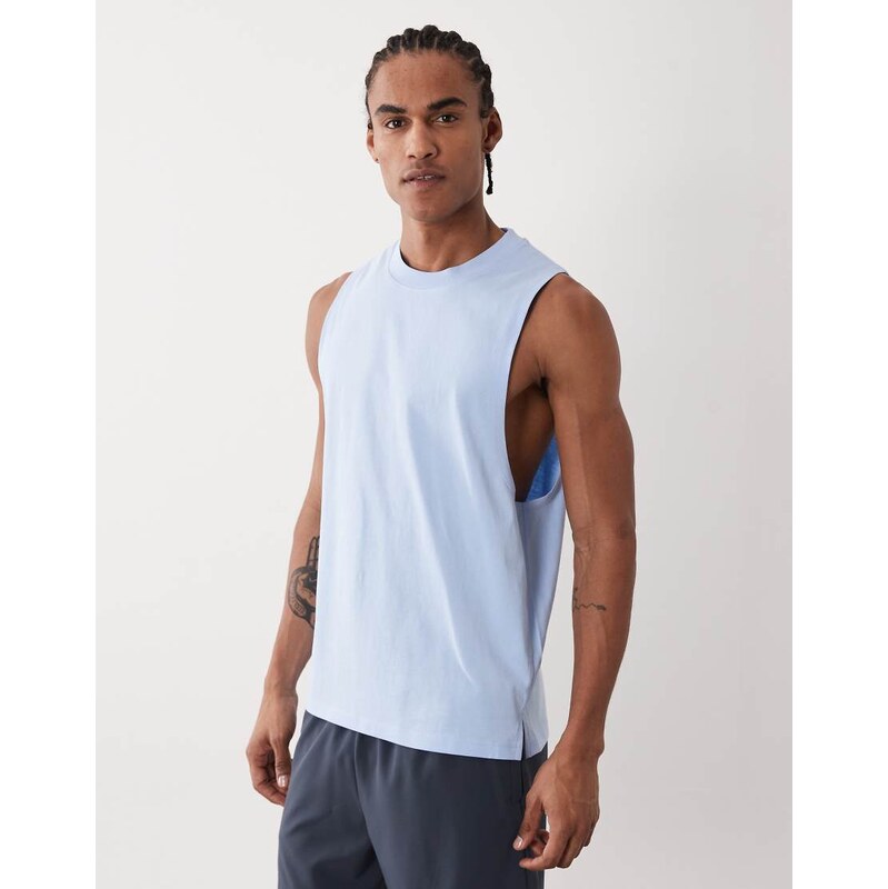 4505 Icon cotton drop armhole training vest with quick dry finish in 115518952