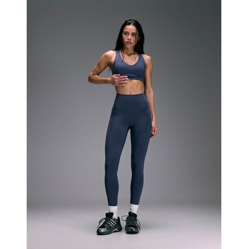 4505 active waist snatching high rise gym legging in slate blue 115081913