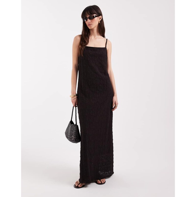 ASOS DESIGN lace cami slip dress in chocolate-Brown