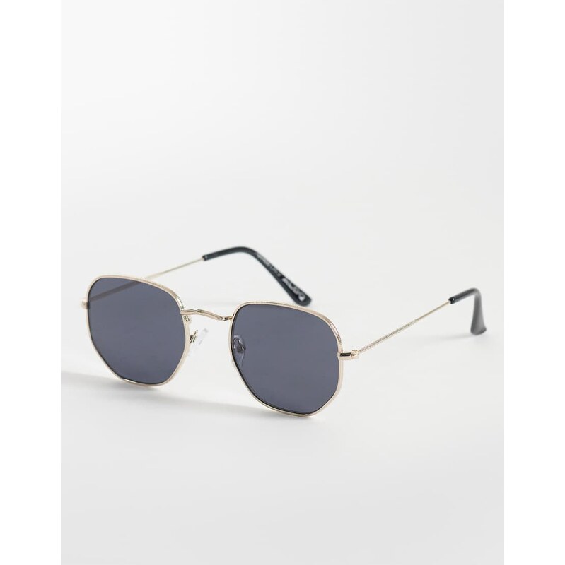 ALDO tanios oval metal frame sunglasses in gold-Black 115153444