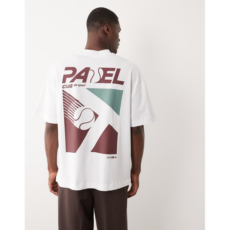 4505 Tennis heavyweight cotton oversized t-shirt with back print