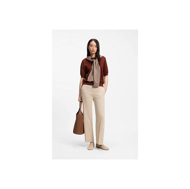 BOSS Cotton sweater with micro-lace structure 115082565