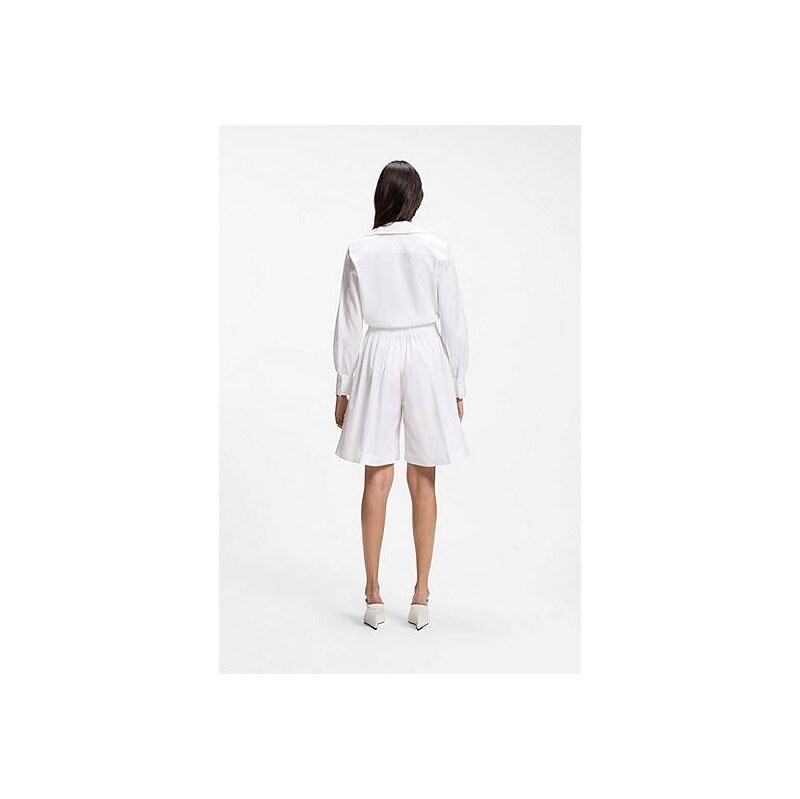 BOSS Relaxed-fit shorts in cotton poplin 115082584