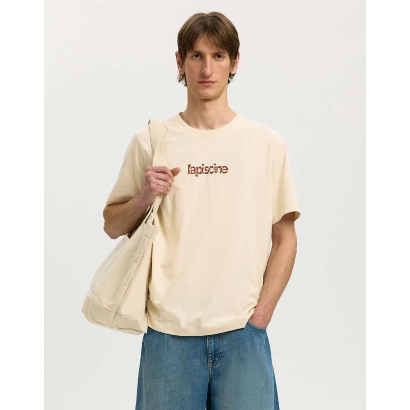 Selected T-shirt in birch-Neutral
