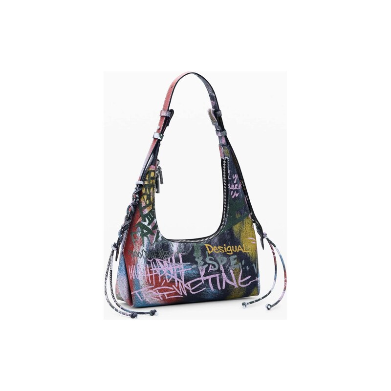Desigual Taška přes rameno 'ARTY' tmavě modrá / tmavě žlutá / pastelová fialová / černá