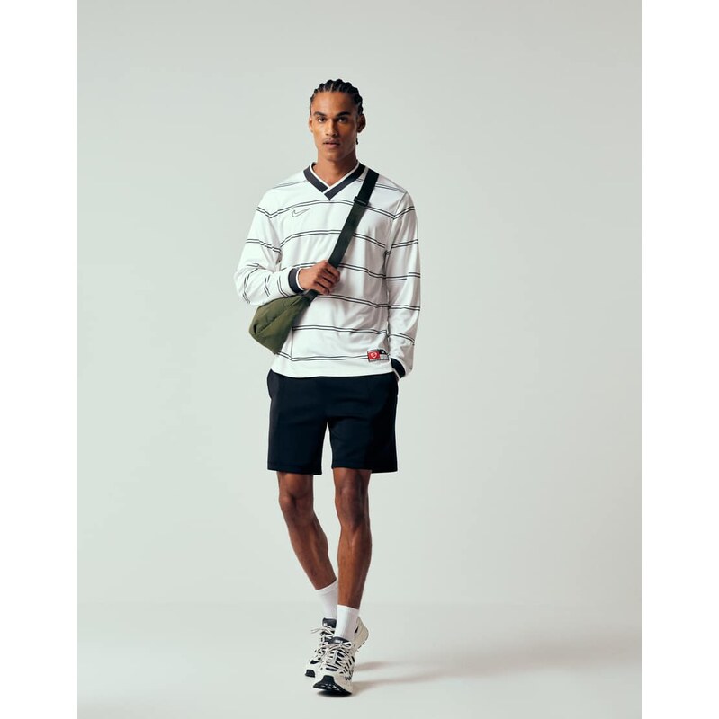 ASOS DESIGN oversized fit jersey short with pintucks in black