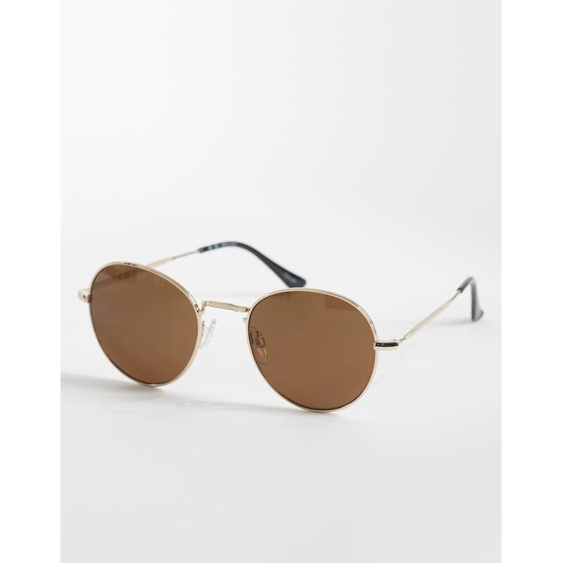 Vero Moda metal frame rounded sunglasses in gold 115522289