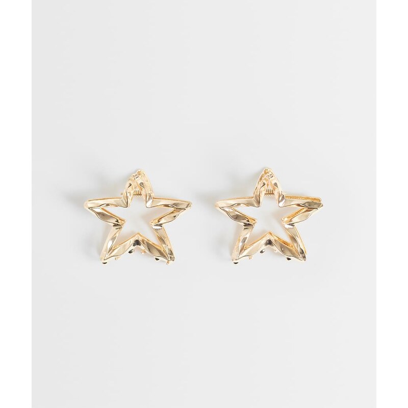 Pieces 2 pack small metal star clips in gold tone 115087678