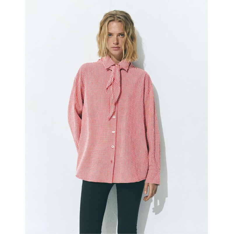 Pull&Bear Bandana check shirt in multi
