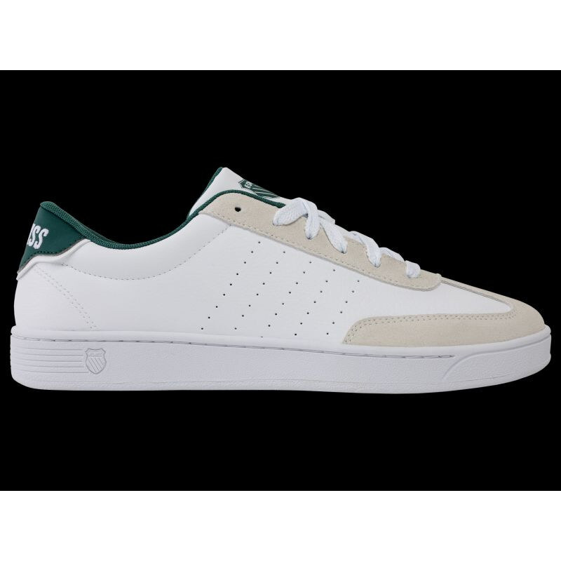Tenisky K-swiss COURT BALBOA WHITE/CLOUD DANCER/POSY GREEN-M (04735-168-M)