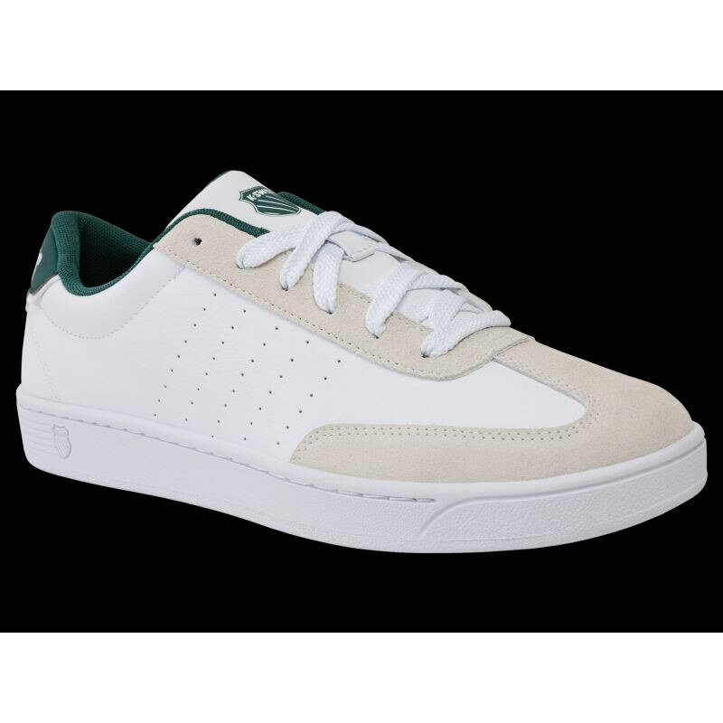 Tenisky K-swiss COURT BALBOA WHITE/CLOUD DANCER/POSY GREEN-M (04735-168-M)