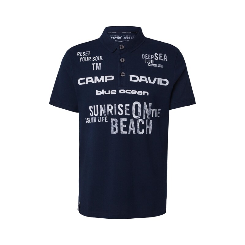 CAMP DAVID Tričko marine modrá / bílá