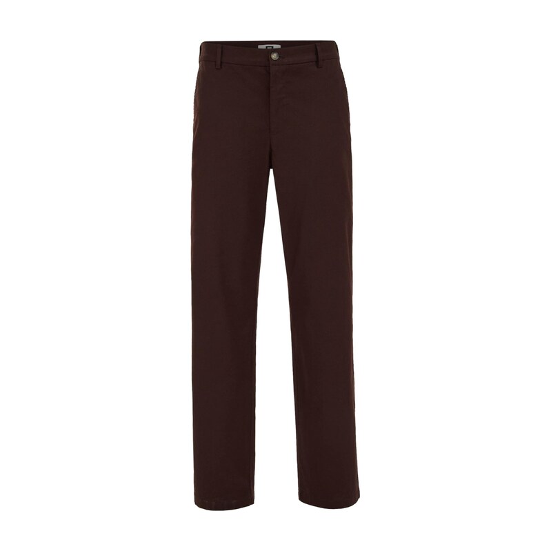 WE Fashion Chino kalhoty kaštanově hnědá