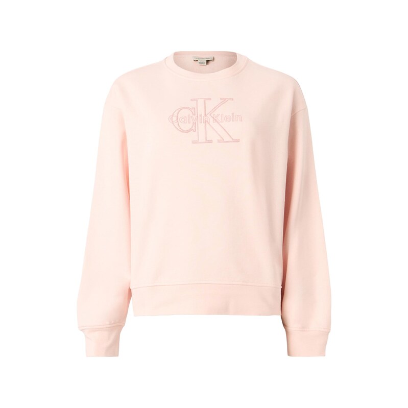 Calvin Klein Jeans Mikina Textured Embroidery broskvová / jasně