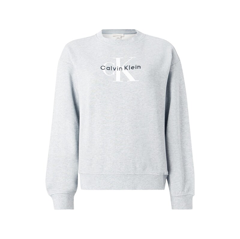 Calvin Klein Jeans Mikina Monologo French světle šedá / černá /