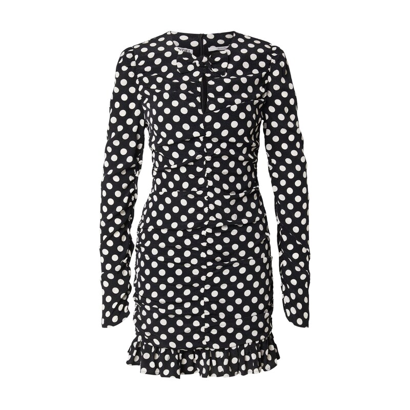 Essentiel Antwerp Šaty JAST RUCHED černá / bílá 115097059